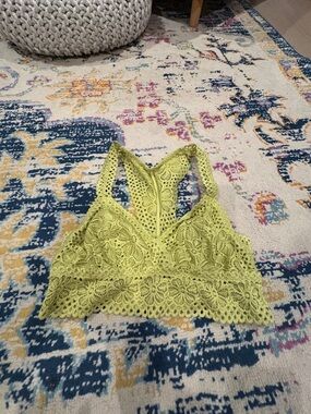 aerie Lime Green Lace Racerback Bralette